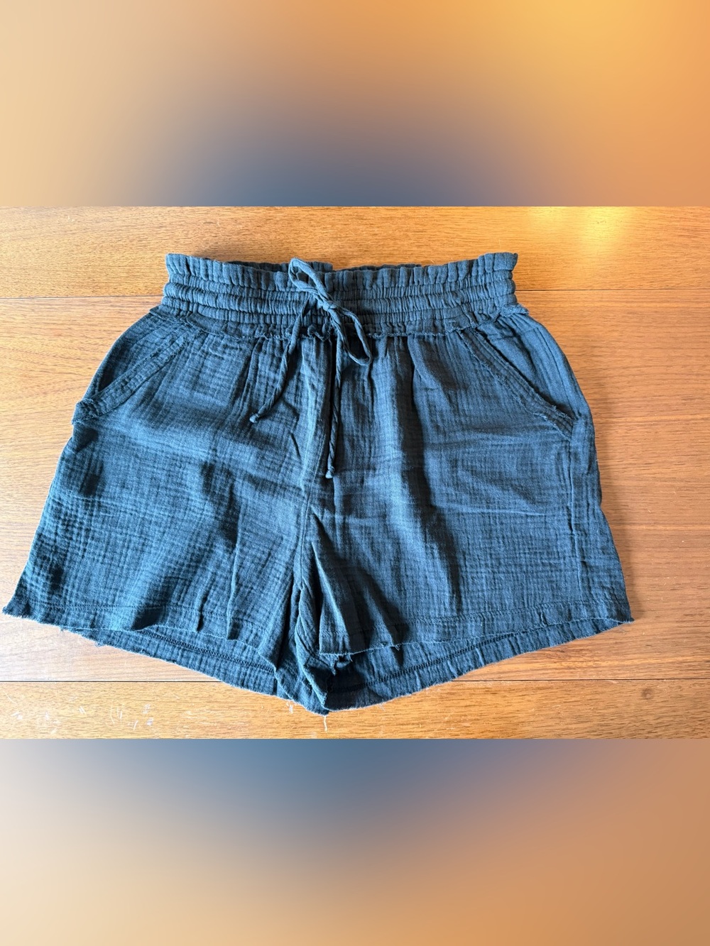 Zenana Outfitters Black High-Waist Drawstring Women's Shorts